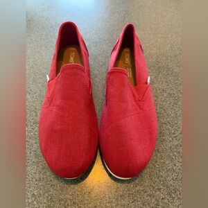 Toms Red Slip-On Shoes